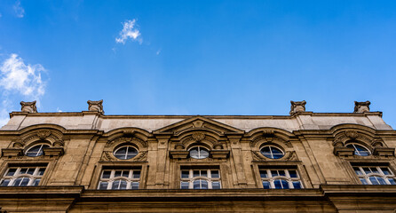 Budapest architecture with blue sky