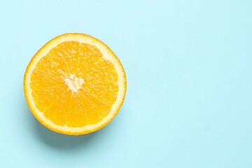 Fresh orange citrus fruit  on colored background