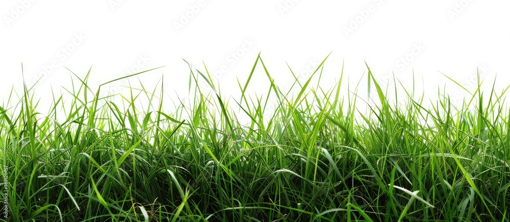 Leinwandbilder Isolated green grass banner. with copy space image. Place for adding text or design