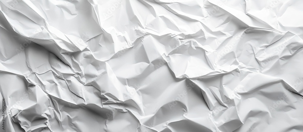 Fototapete Background of a crumpled white paper sheet. with copy space image. Place for adding text or design