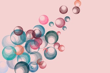 Digital illustration abstract bubble background