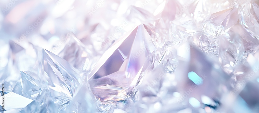 Poster abstract background of white crystals. with copy space image. place for adding text or design