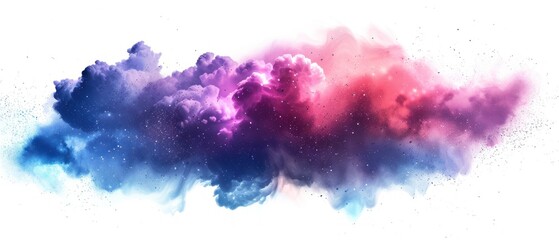 Obraz premium Abstract Cosmic Cloud with Glittering Particles