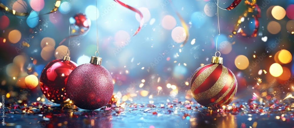 Aufkleber Happy New Year background. with copy space image. Place for adding text or design