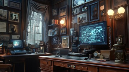 Vintage Office Interior.