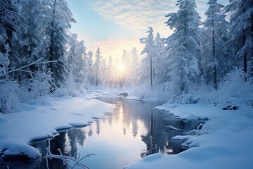 Landscape snow outdoors nature.