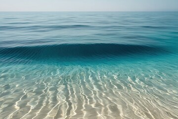 Vibrant Crystal Clear Water with Gentle Waves and Stunning Gradient Texture on a Clean Background
