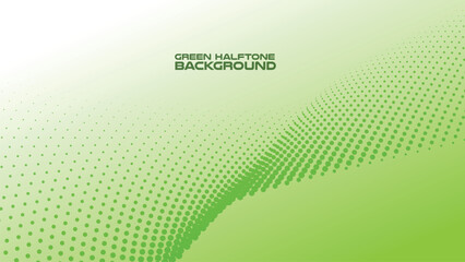 Halftone green background with gradient for backdrop or presentation