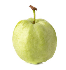 Green Ripe Guava isolated on a white background