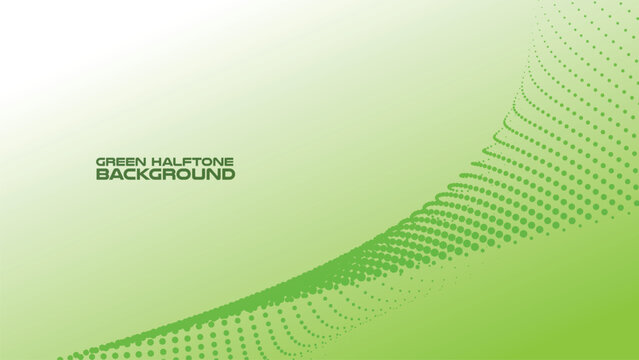 Halftone green background with gradient for backdrop or presentation