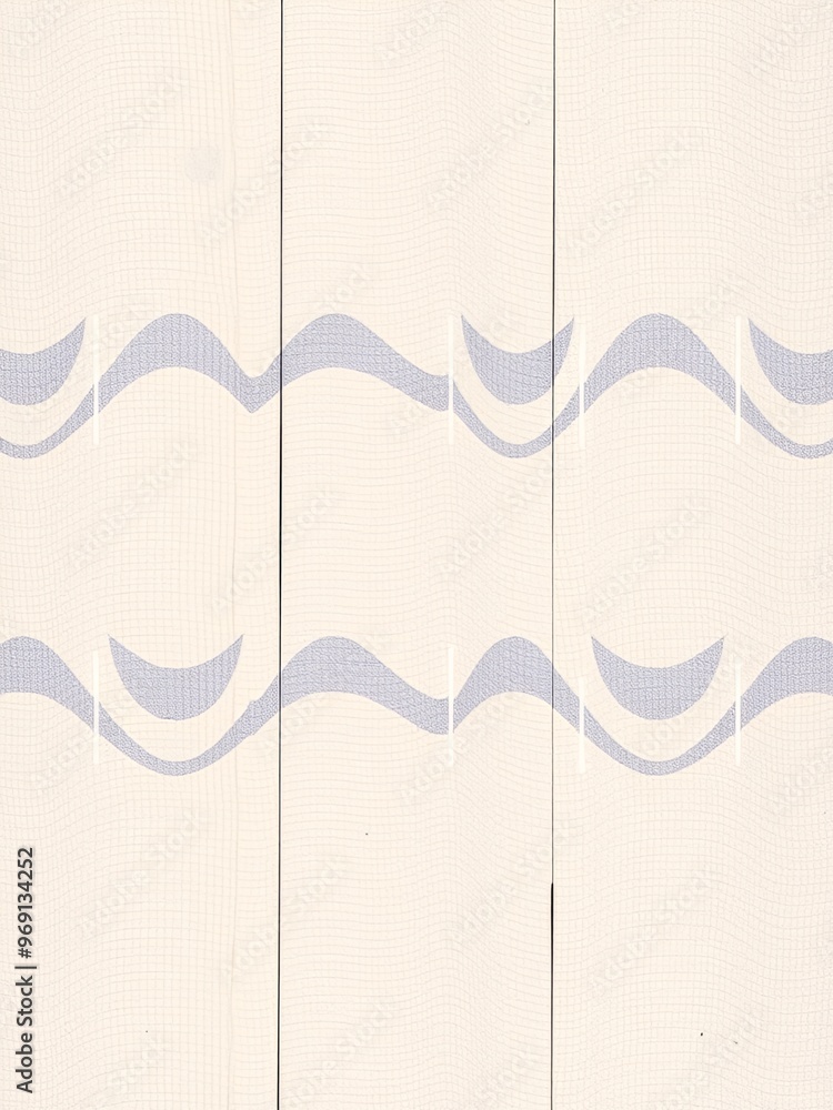 Poster Abstract design of light blue waves against a white background.