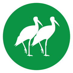 long-legged bird simple design