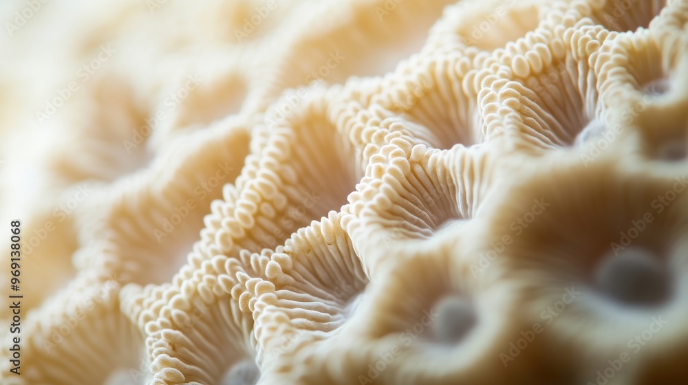 Poster close-up of coral structure showcasing intricate patterns and textures.