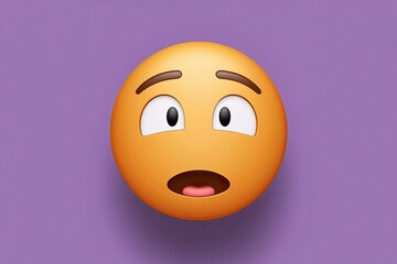 Fototapeta premium 3D Surprised Face Emoji with Incredible Expression