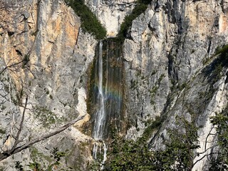 The Boka waterfall (Bovec, Slovenia) - Wasserfall Boka oder Bokafall (Slowenien) - Slap Boka or...