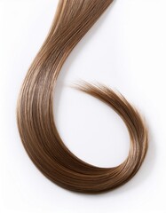 a strait and smooth hair isolated on background for hair care with a shampoo and flowers