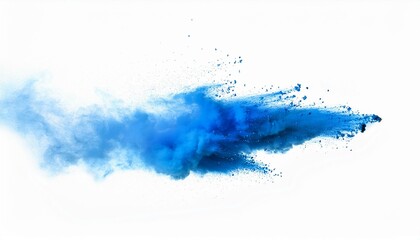 Obraz premium blue color explosion isolated on white or transparent png