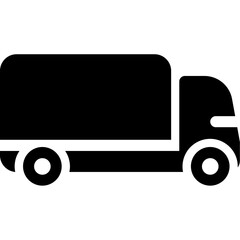 Simple vector icon cargo truck