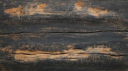 Naklejka premium A textured surface of charred wood, showcasing natural patterns and color variations.