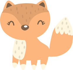 Cute Fox Illustration Autumn season