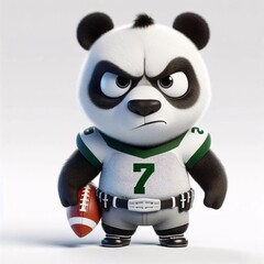 Football animals on white background
