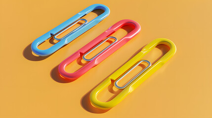 Obraz premium Paperclip office equipment 3D