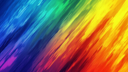 Colorful rainbow background, dreamy enchanting sky with clouds and lines.