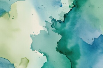 Obraz premium Rustic Watercolor Background Soft Blue Green Pastel Abstract Wash Texture