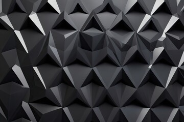 Obraz premium Three Dimensional Diamond Patterns on Charcoal Black Background