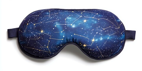 Obraz premium Starry night sleep mask on white background.