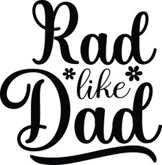 Dad SVG Typography  Vector Design. World's number one Dad - quote lettering with white background. Modern calligraphy for photo overlay, wall art, cards, t-shirts, posters, mugs etc.
