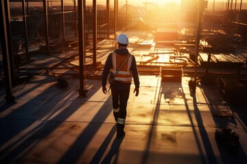 Construction sunlight outdoors factory.