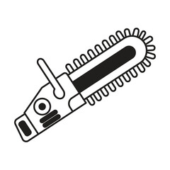 Electric saw icon vector on white background