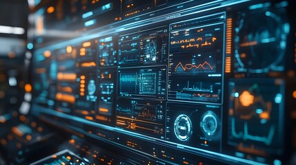 Digital health records system showcased on a touchscreen, modern medical technology with a sleek user interface, data-driven healthcare solutions.