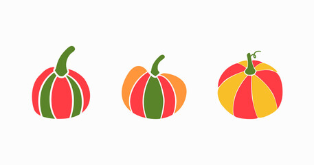 Colorful pumpkin illustration