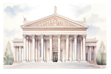 Architecture building drawing column.