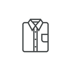 Vector illustration design templete outline of the folds of a shirt.