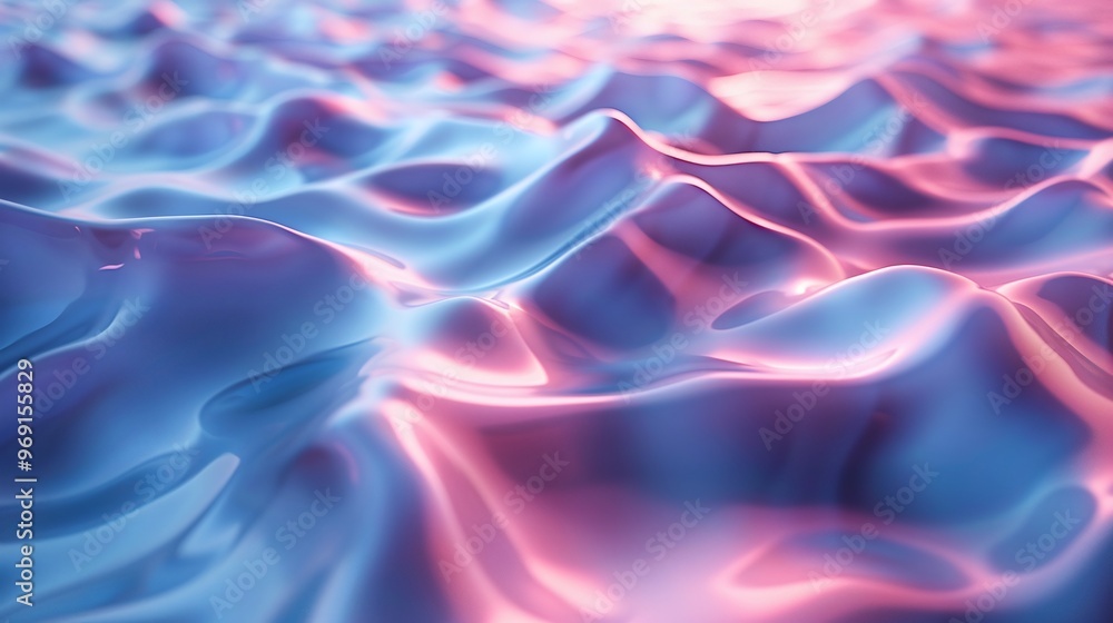 Poster dynamic abstract background of a blue and pink surface with ripples perfect for modern art projects 