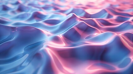 Obraz premium dynamic abstract background of a blue and pink surface with ripples perfect for modern art projects and visually appealing graphic designs