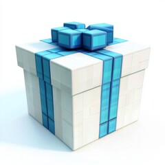 Obraz premium blue gift box