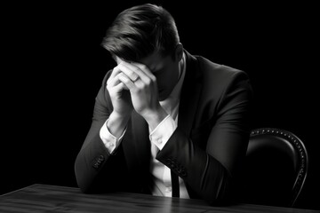 Photography portrait disappointment contemplation.