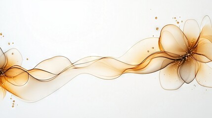  A white background image with a flower appearing to release smoke
