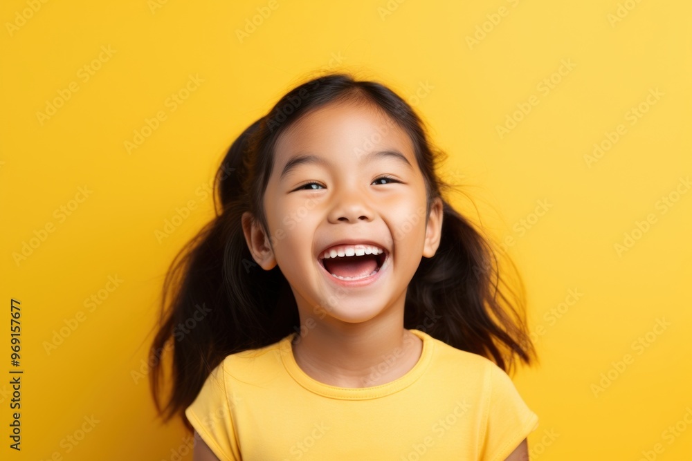 Poster laughing smile child girl.