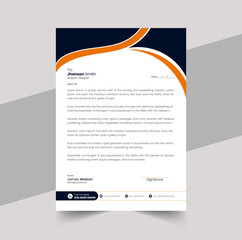 Professional business letterhead template,generating a professional impression,simple letterhead.