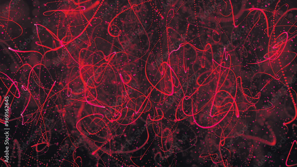 Aufkleber digital technology background. dynamic wave of glowing dots. colorful music wave. bright lines. futu