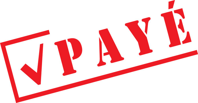 Tampon ou cachet "pay&eacute;" pour factures