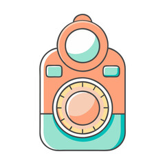 Light Meter Icon in Bright Colors for Photography and Film
