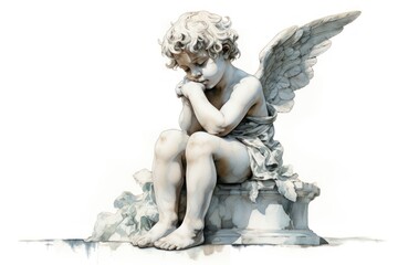 Cherub statue sculpture angel.