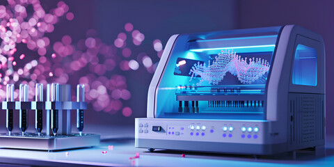 Advanced DNA Sequencing Machine, Cutting-Edge Genetic Analyzer, High-Tech DNA Research Device
