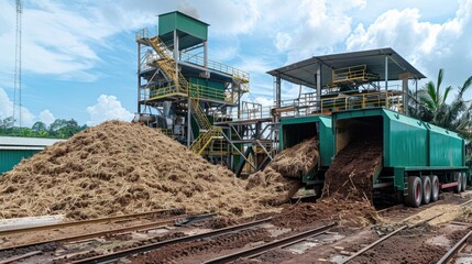 Sustainable coconut coir processing plant for horticultural products